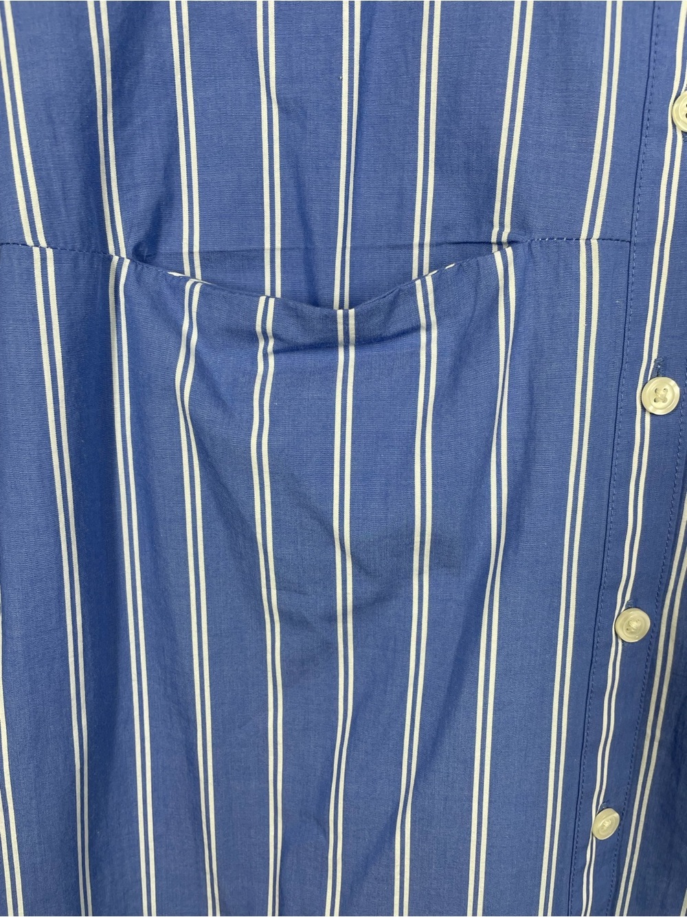 Universal Thread Blue Stripe Shirt Dress XS Button Front Casual Midi Summer Chic - Picture 8 of 12